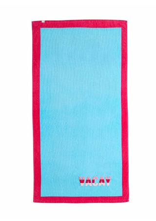 Mudpie Boucle Beach Towel Blue Vacay