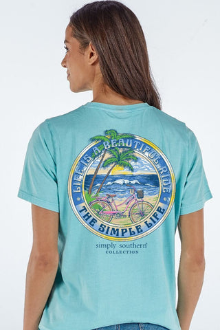 Simply Southern Simple Short Sleeve Tee Aqua