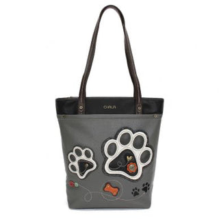 Chala 855 Deluxe Everyday Paw Print Tote Gray