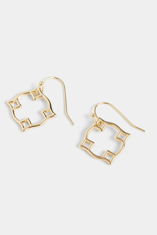 Whispers Pointed Circle Earrings Gold WN004773