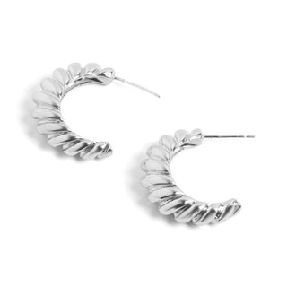 Whispers Silver Ripple Earrings WN004554