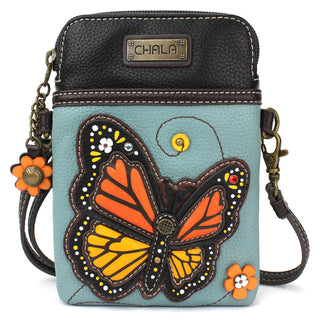 Chala 827 Cellphone Crossbody Monarch Butterfly