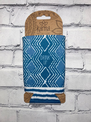 Karma Slim Can Cooler Blue Batik