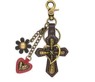 Chala Metal Charming Keychain Cross 602