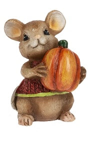Blessed & Thankful Mouse w/Pumpkin