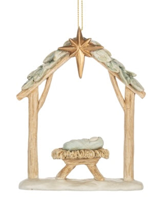 Baby Jesus in a Manger Ornament