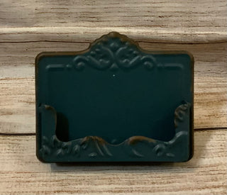 Vintage Pressed Metal Business Card Holder