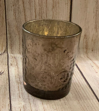 Taupe Mirrored Glass Votive Cup