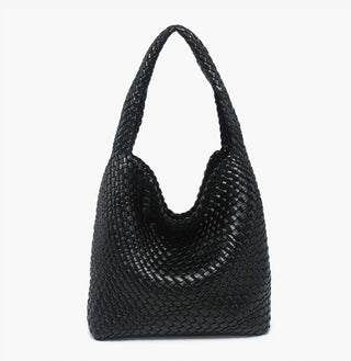 Jen & Co Rachel Handwoven Hobo Black M2631