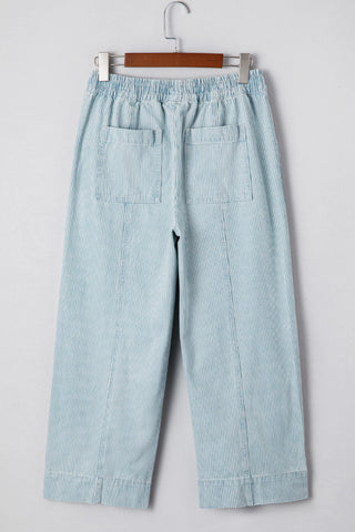 66 Disco Stripe Mid Rise Drawstring Waist Denim Jeans