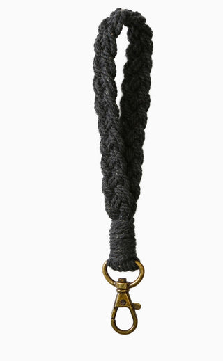 Macrame Flat Braided Wristlet Keychain