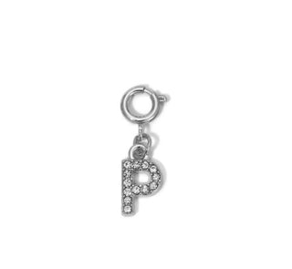 My Fun Colors Rhinestone Initial Silver P
