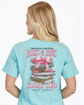 Simply Southern Short Sleeve Tee Books Aqua