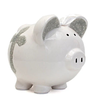 Child To Cherish Faith Gray Piggy Bank