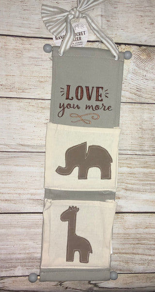 Love You More Hanging Pocket Organizer