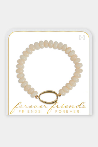 Coco+Carmen Forever Friends Stretch Bracelet Cream