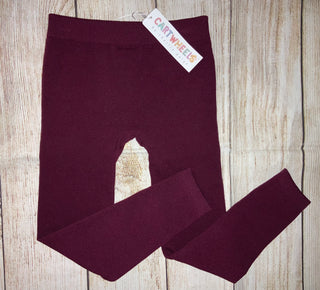 Charlie Paige Youth Leggings Burgundy 4T/5T
