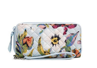 Vera Bradley RFID Accordion Wristlet Sea Air Floral