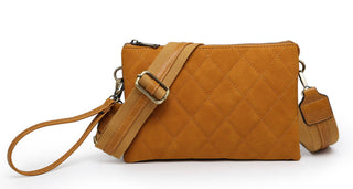 Jen & Co Izzy Quilted Crossbody Mustard M2056
