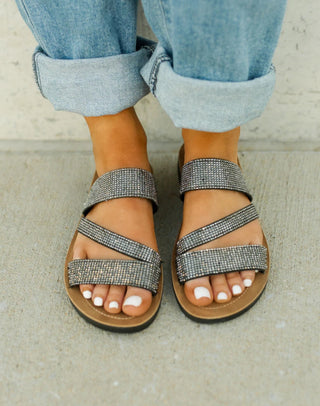 Corkys Kaplan Jeweled Black Sandal