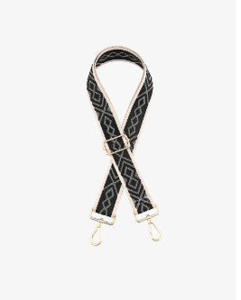 Jen & Co Bohemian Guitar Strap Black/ White STPBO