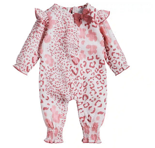Mudpie Mauve Leopard Baby Bodysuit