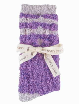 Simply Southern Soft & Cozy Socks Stripe Purple
