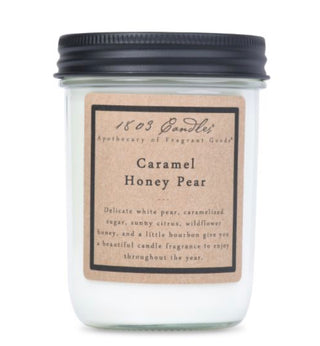 1803 Caramel Honey Pear Soy Jar Candle