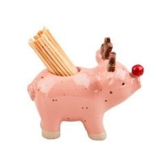 Mudpie Farm Animal Toothpick Holder Pig