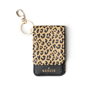 Kedzie Zip ID Holder Keychain Cheetah