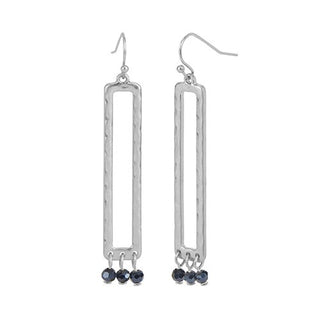 Whispers Rectangle with Faceted Dangle WN003066
