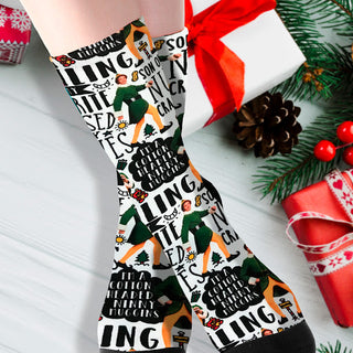 Elf Quotes Socks