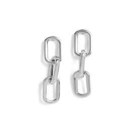 Whispers Silver Links Hoops Earrings WN004204