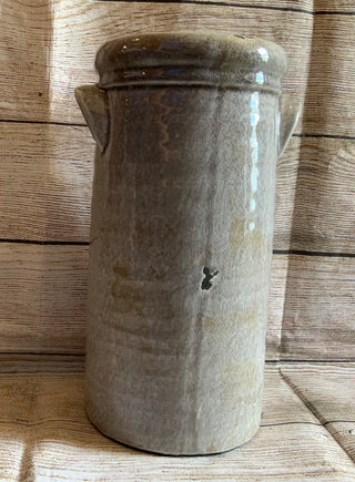 Gray Rustic Stoneware Crock