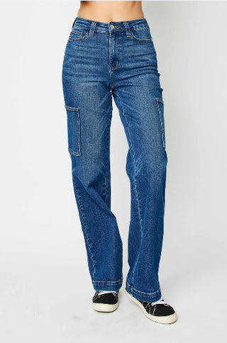 Judy Blue HW Cargo Wide Leg 88725