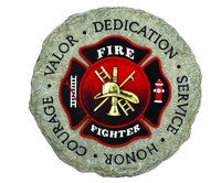 Fire Fighter Garden Stone