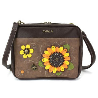 Chala 851 Companion Organizer Crossbody Sunflower Brown