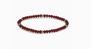 My Fun Colors Mini Crystal Bracelet Garnet Silver Accent