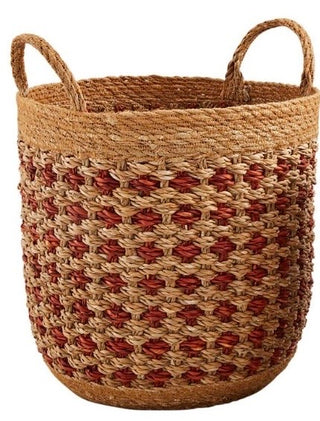Mudpie Terracotta & Cream Seagrass Basket