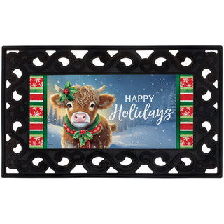 Season’s Greetings Cow Switch Mat (Happy Holidays)