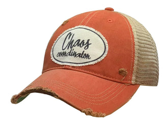 "Chaos Coordinator" Distressed Trucker Cap