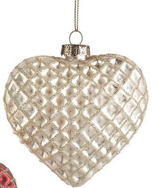 Glass Heart Ornament