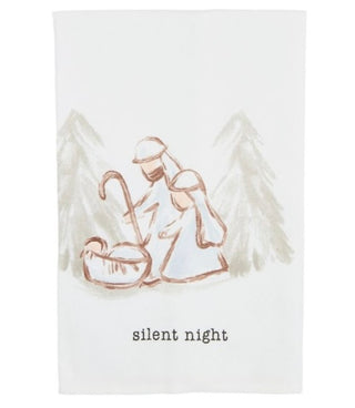 Mudpie Silent Night Nativity Cotton Towel