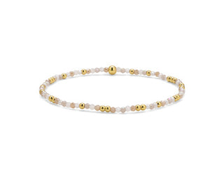 My Fun Colors Crystal Beaded Bracelet Cream Mix Gold
