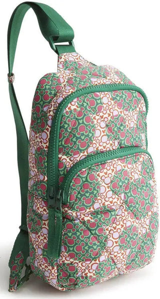 Vera Bradley Disney Nylon Lorman Sling Backpack Mickey Mouse Kaleidoscope Lavender