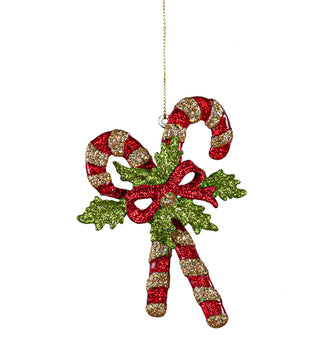 Candy Cane Ornament Gold