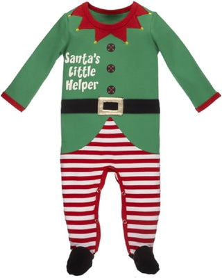 Ganz Baby Santa’s Little Helper Footed Elf Romper 3-9 Months