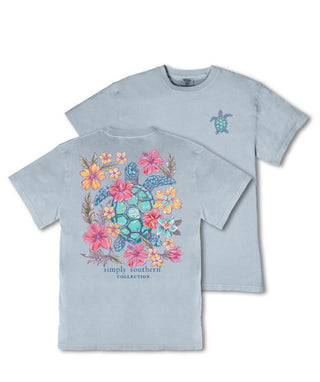 Simply Southern Mineral Wash Short Sleeve Tee Turtle Ash