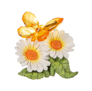 Acrylic Butterfly on White Daisies