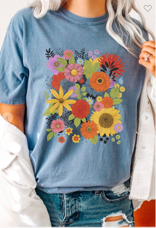 Kissed Apparel Flower Garden Graphic Tee